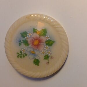 Vintage Avon Pin Ceramic Floral design